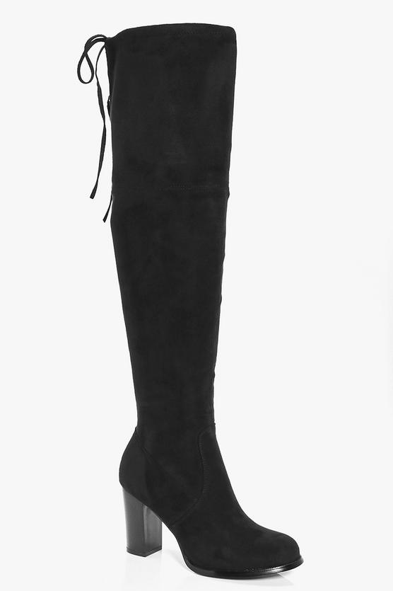 Edie Block Heel Over The Knee Boot